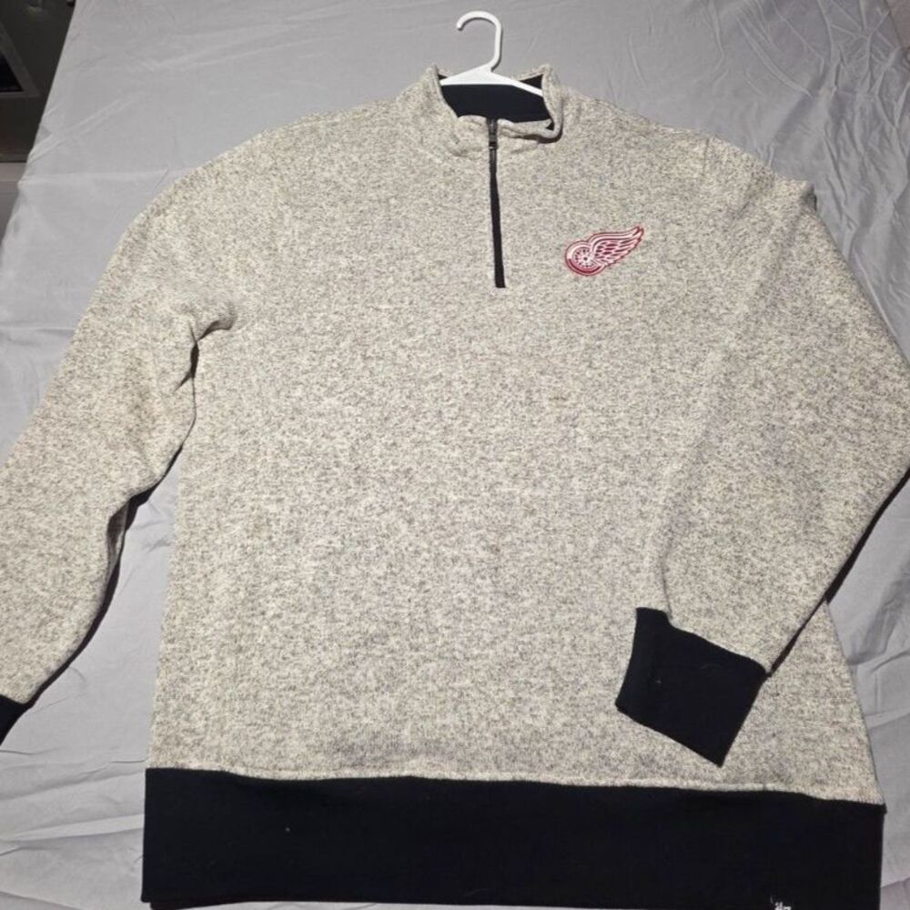 '47 Detroit Red Wings 1/4 Zip Pullover Gray XXL